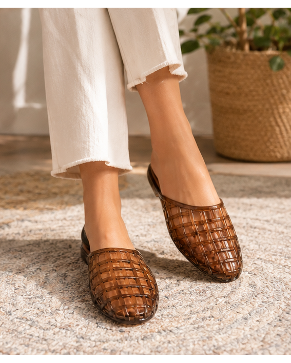 Woven in Style Jelly Mule