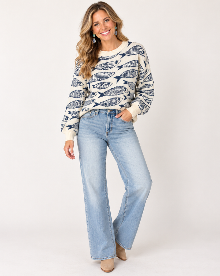 Something Fishy Knit Sweater