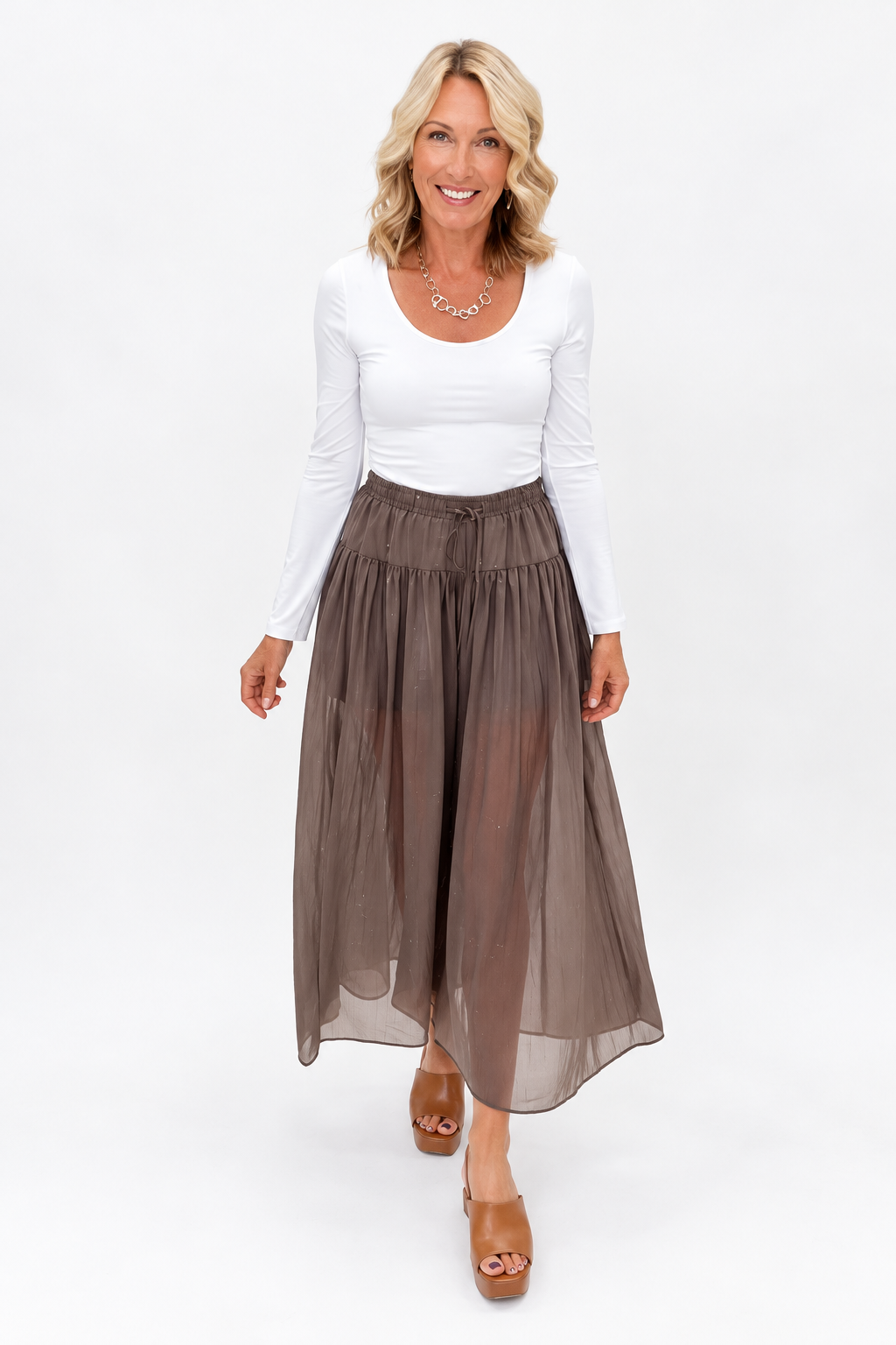 Softly Shimmering Culotte Pants