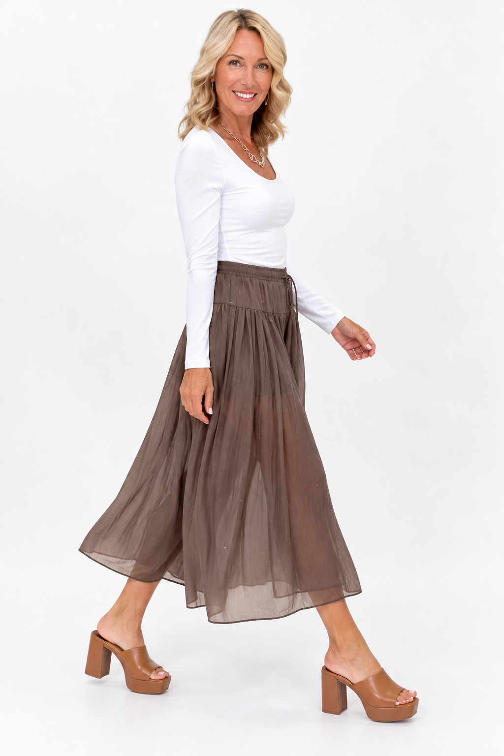 Softly Shimmering Culotte Pants