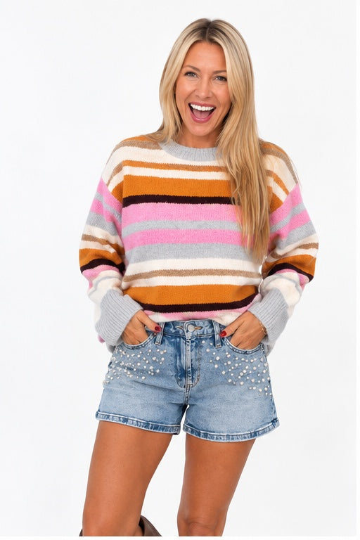 All Eyes On You Embellished Denim Shorts
