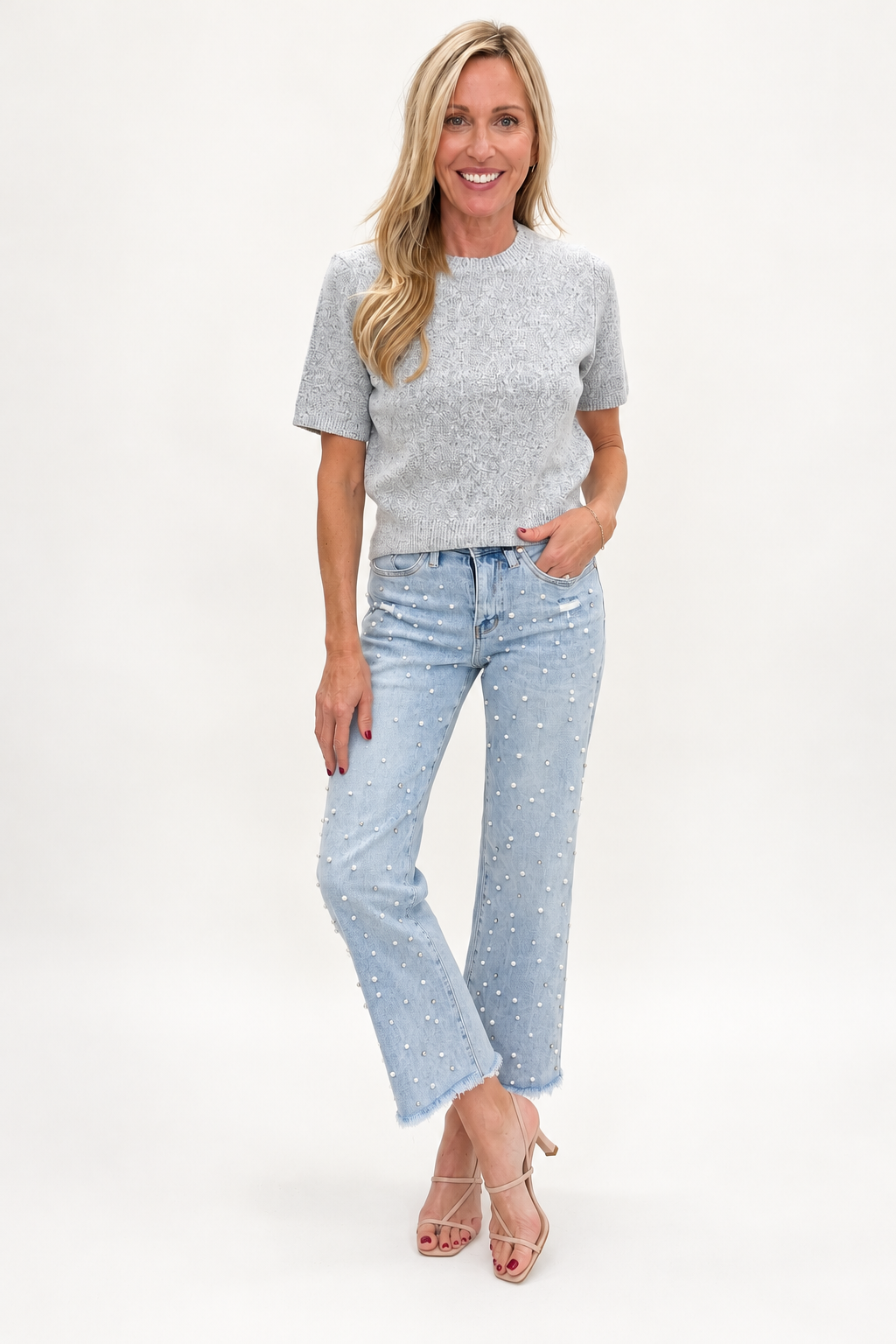 Star of the Show Embellished Wide Leg Jeans