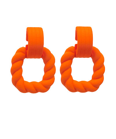 Twisted Link Statement Earrings