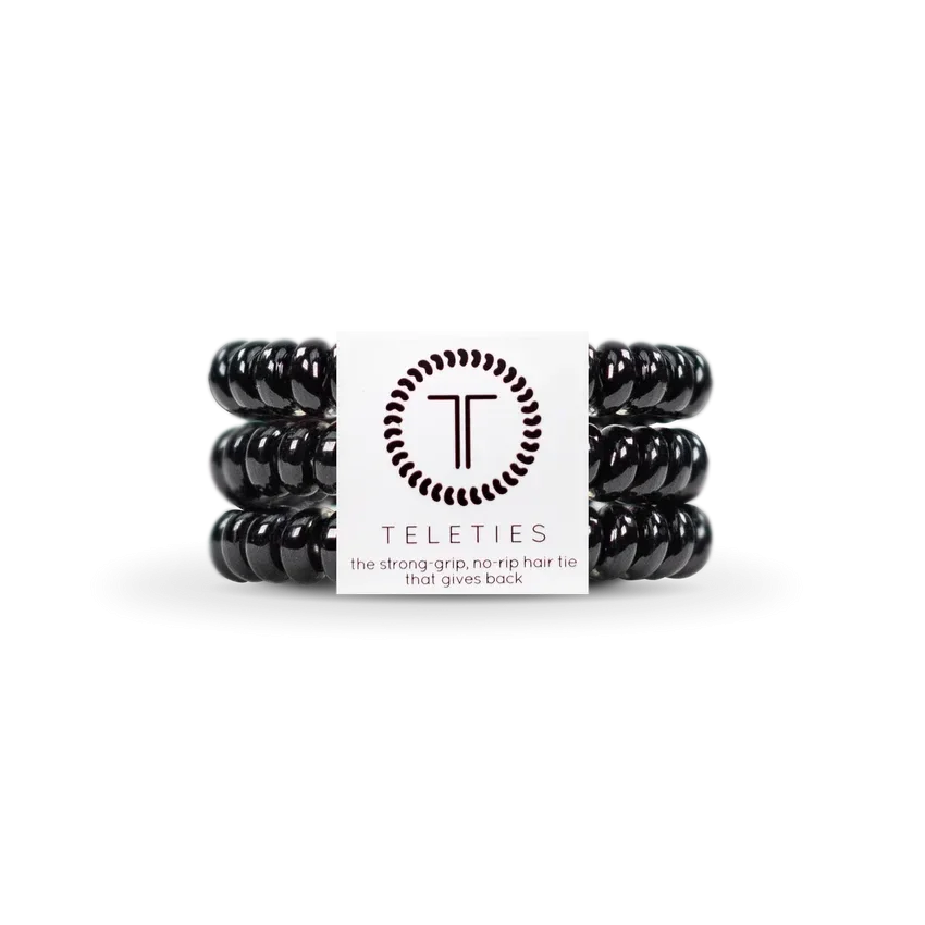 TELETIES Small Hair Ties - No-Rip, Strong Grip Hair Accessories (3-Pack)