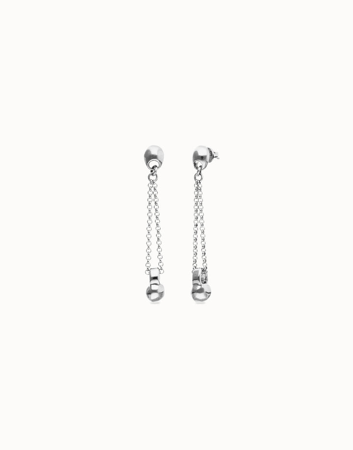 Drop Earrings with Long Chain and Sphere