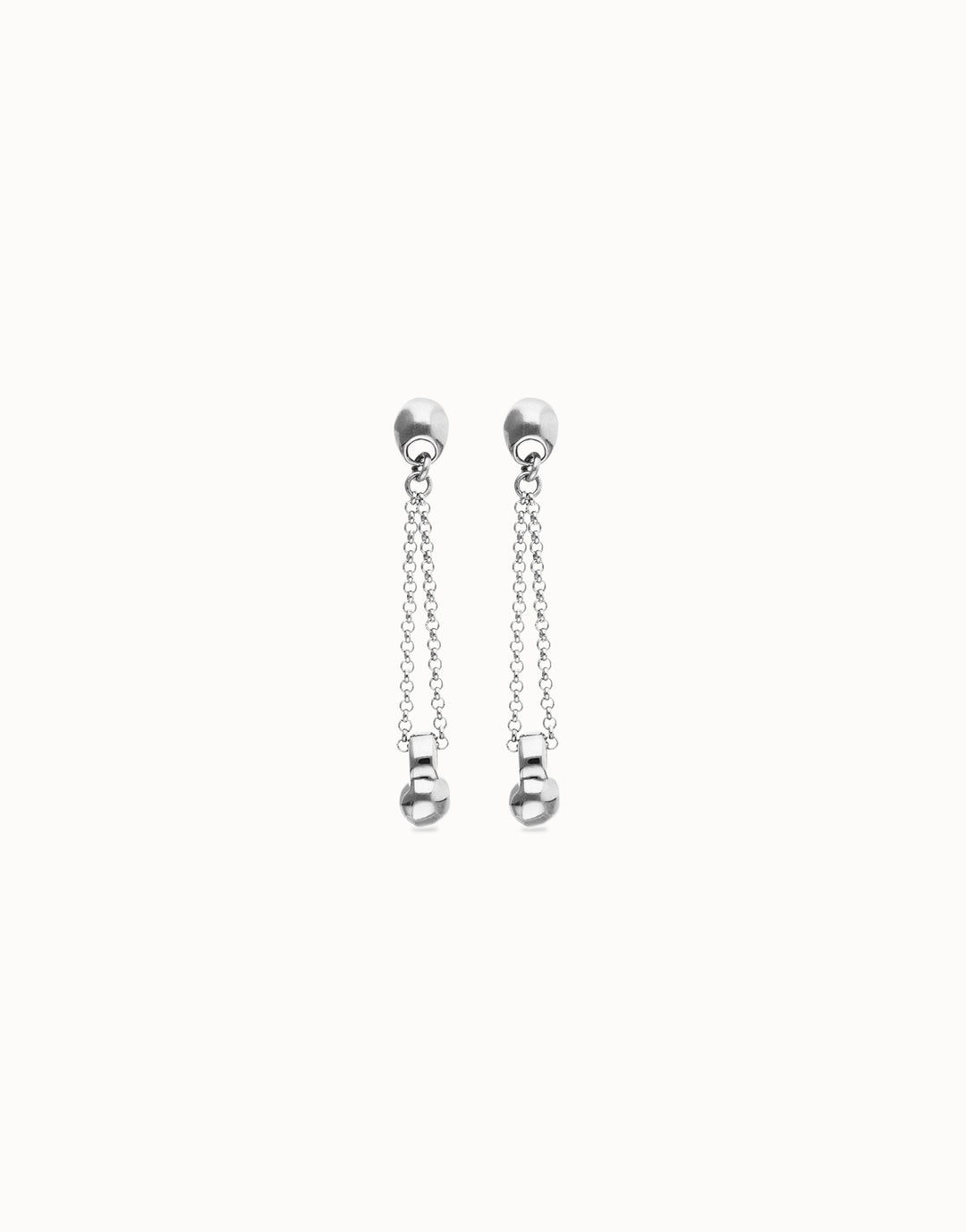 Drop Earrings with Long Chain and Sphere