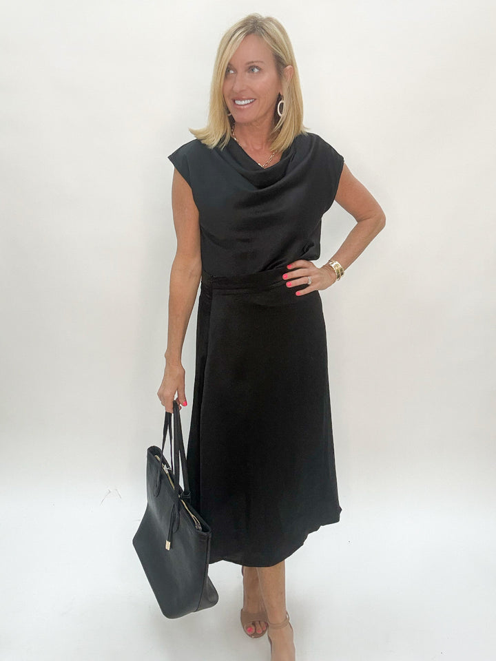 Satin Midi Skirt