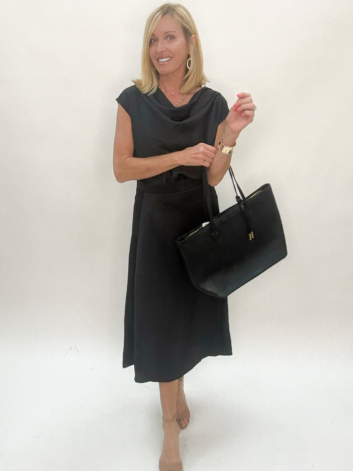 Satin Midi Skirt