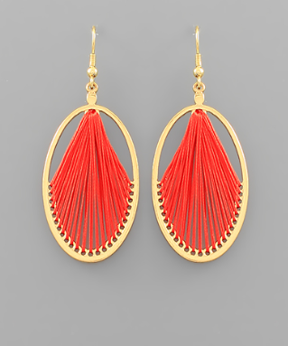 Color Pop Wrapped Oval Earrings