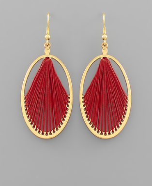 Color Pop Wrapped Oval Earrings