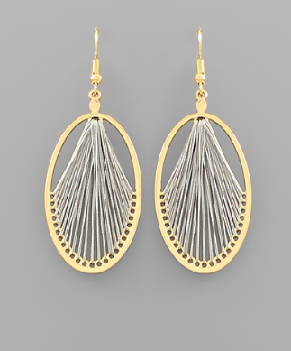 Color Pop Wrapped Oval Earrings