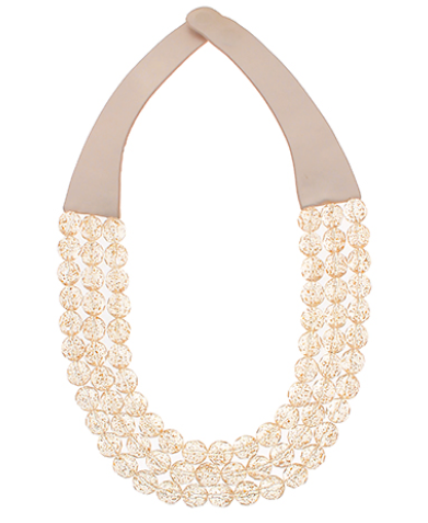Golden Layered Bead Necklace