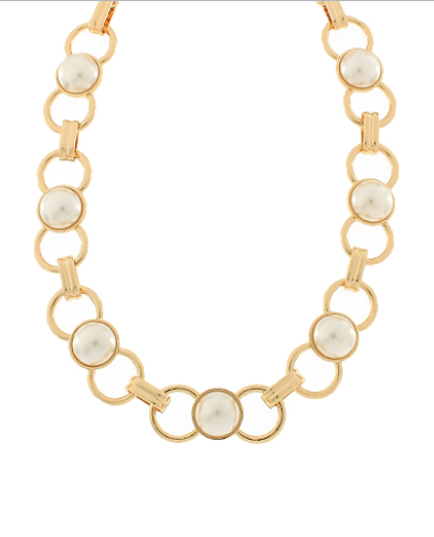 Pearl Chain Charm Necklace