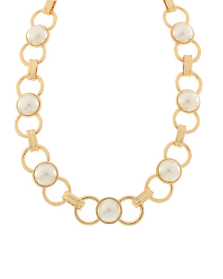 Pearl Chain Charm Necklace