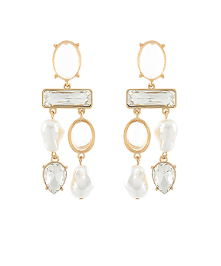 Crystal Charm Drop Earrings