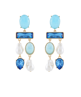 Crystal Charm Drop Earrings