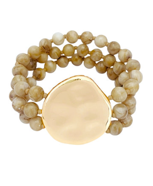 Golden Stone Stretch Bracelet