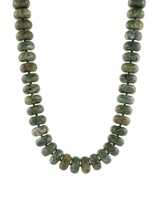 Marble Rondelle Bead Necklace