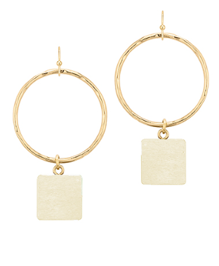 Gleaming Wood Earrings