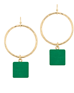 Gleaming Wood Earrings