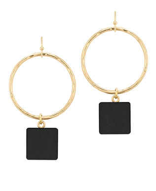 Gleaming Wood Earrings