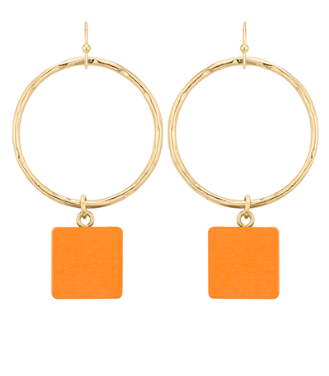 Gleaming Wood Earrings