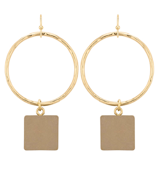 Gleaming Wood Earrings