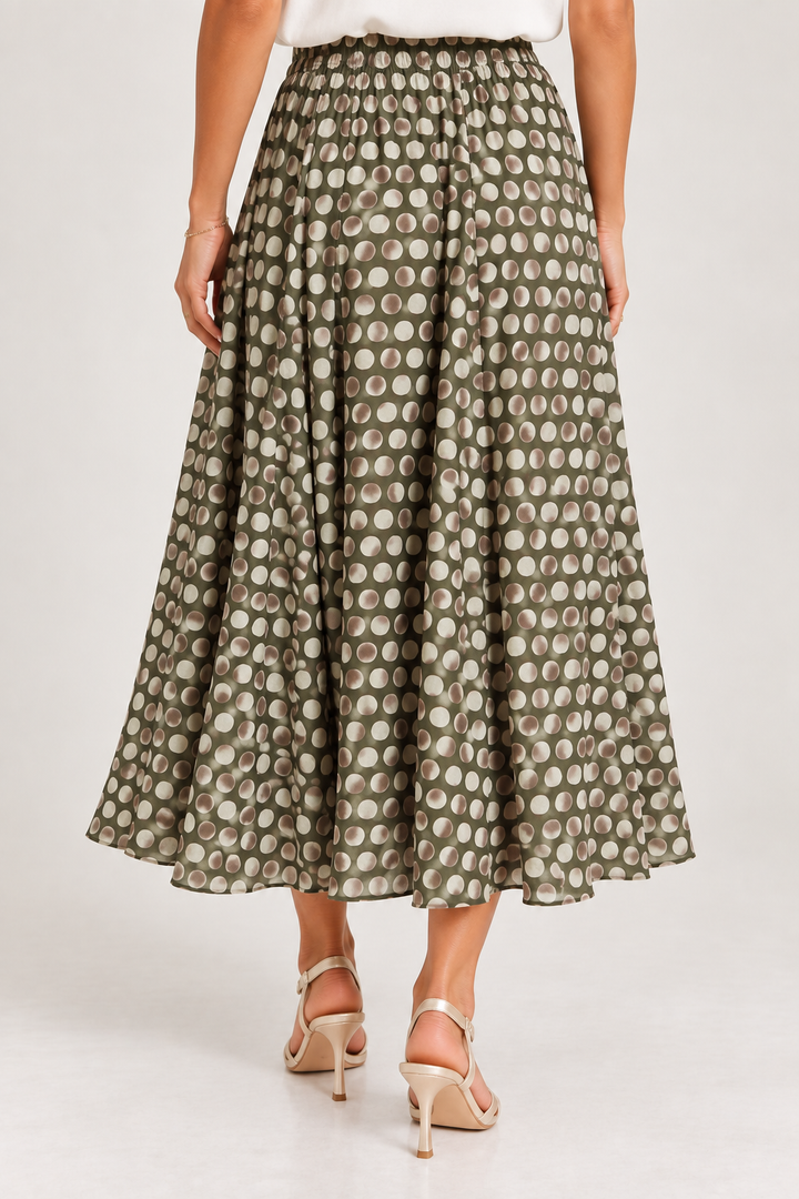 Meadow Walk Polka Dot Maxi Skirt