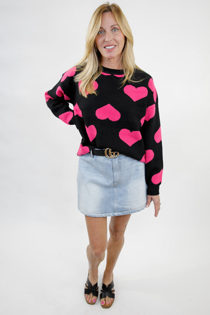 Sweetheart Season Heart Sweater