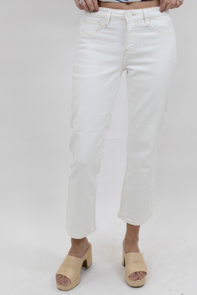 Risen Mid Rise Straight Crop Ankle Pants *Final Sale*