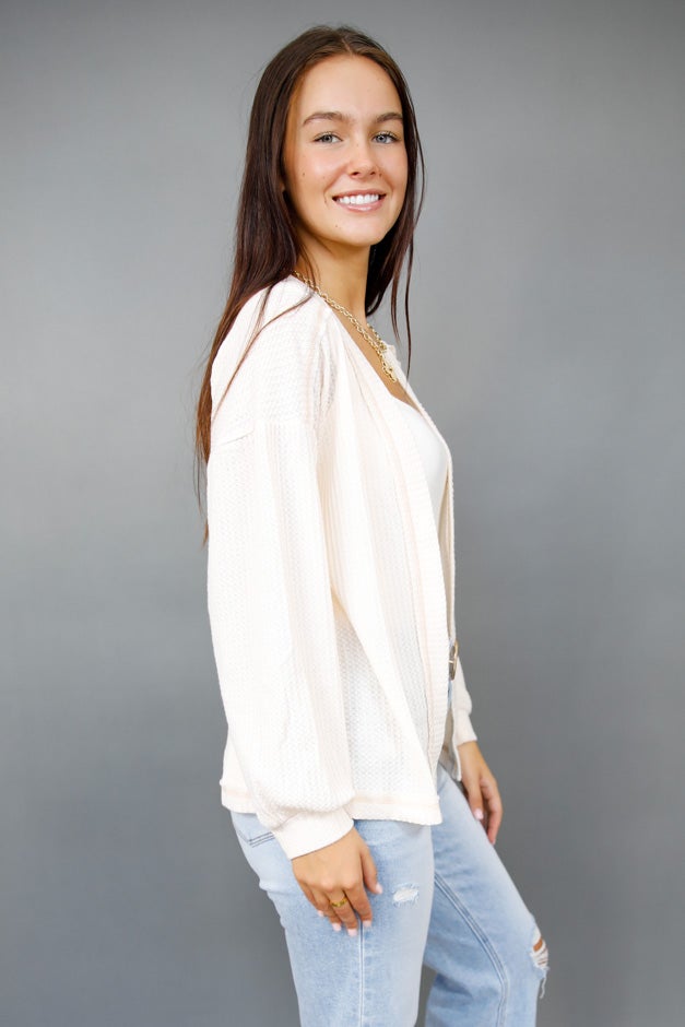 Cozy Waffle Knit Cardigan *Final Sale*