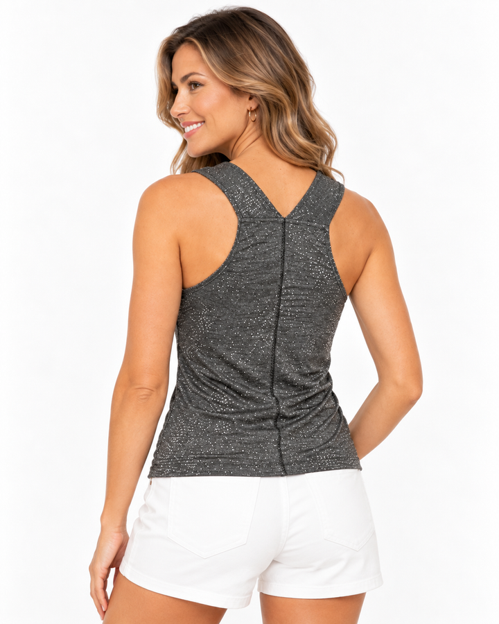 Shimmer Shift Cowl Neck Top