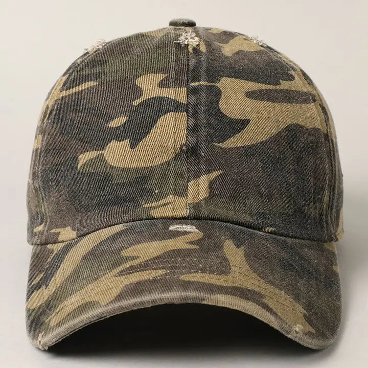 Camo Cool Distressed Hat