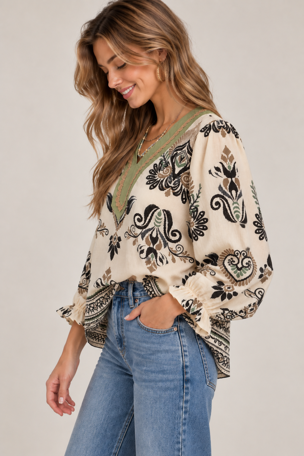 Wild at Heart Lace Trim Top