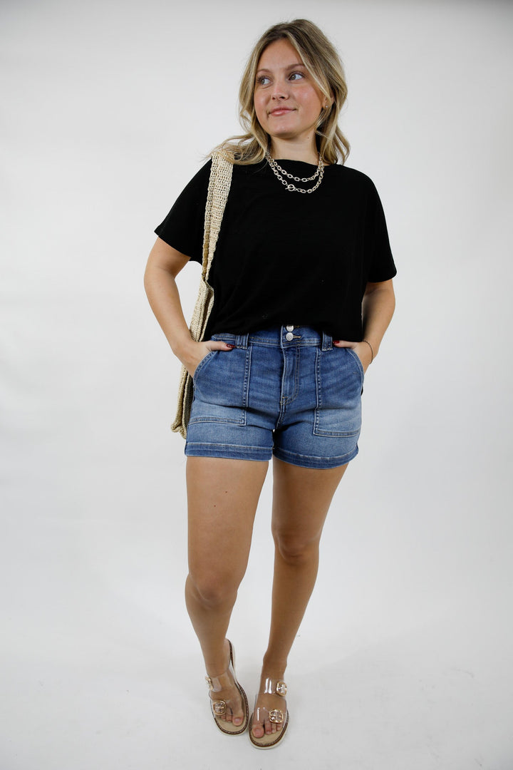 Easy Reach Denim Shorts