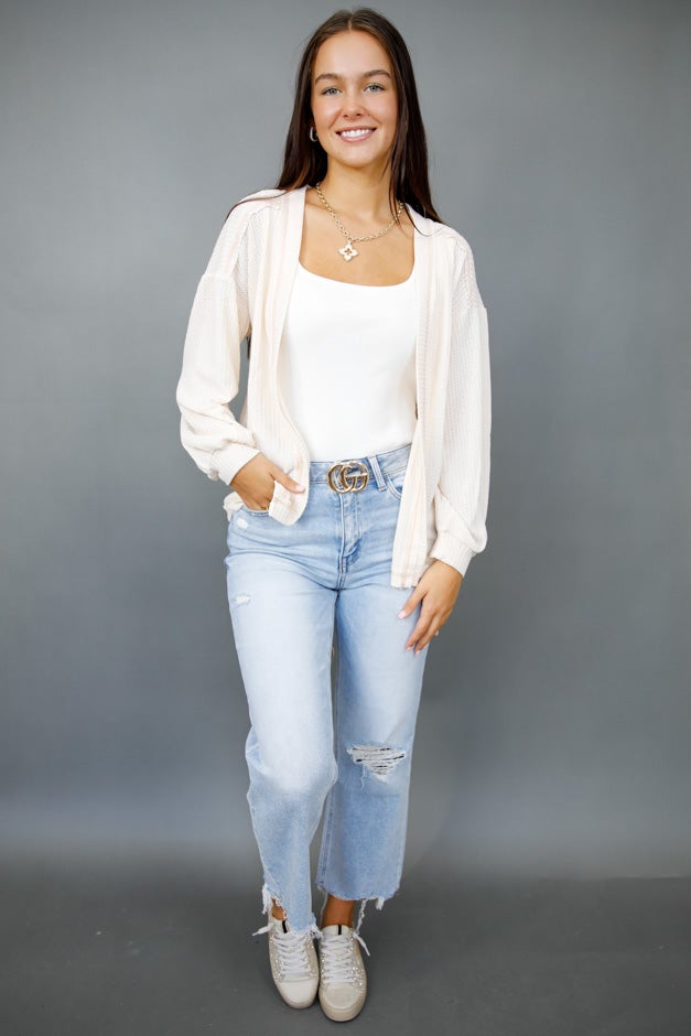 Cozy Waffle Knit Cardigan *Final Sale*