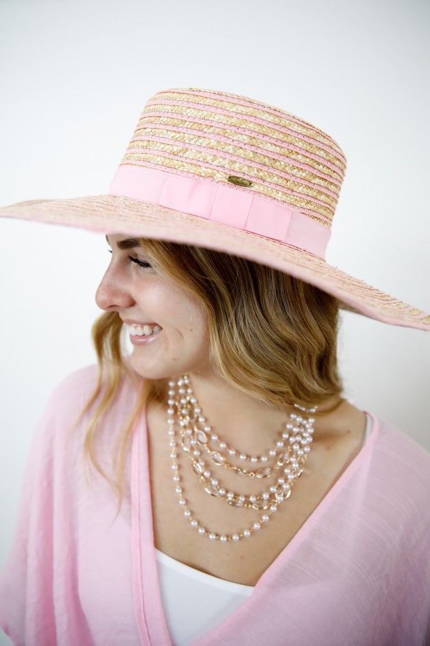 Malibu Stripe Boater Hat