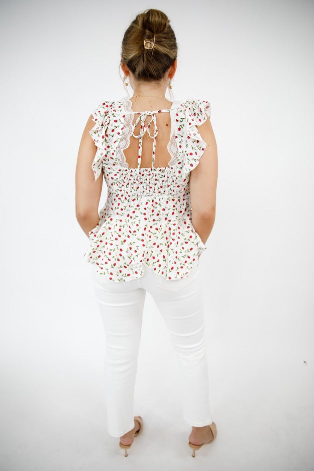 Rosé All Day Peplum Top *Final Sale*