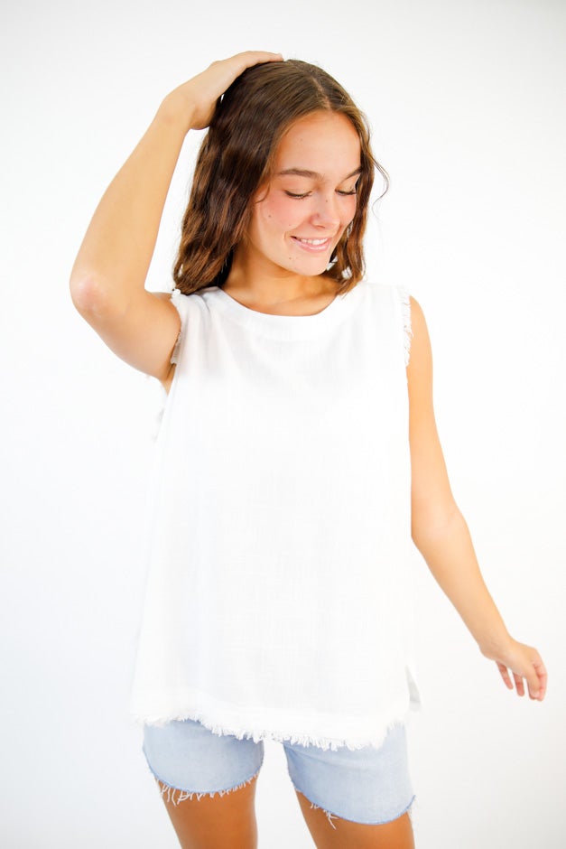 Boardwalk Breeze Button-Back Tank