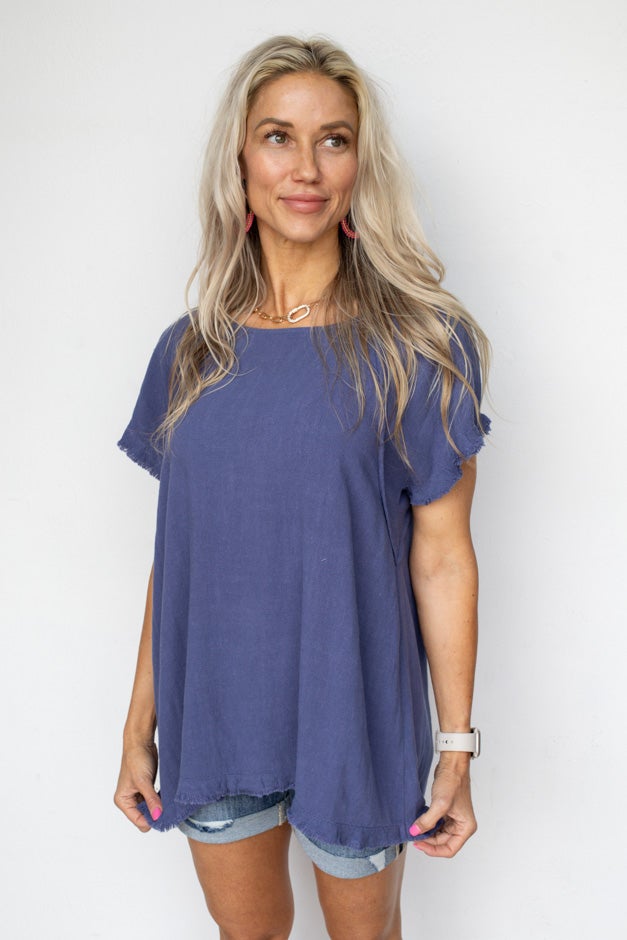 Summer Daze Raw Hem Top *Final Sale*