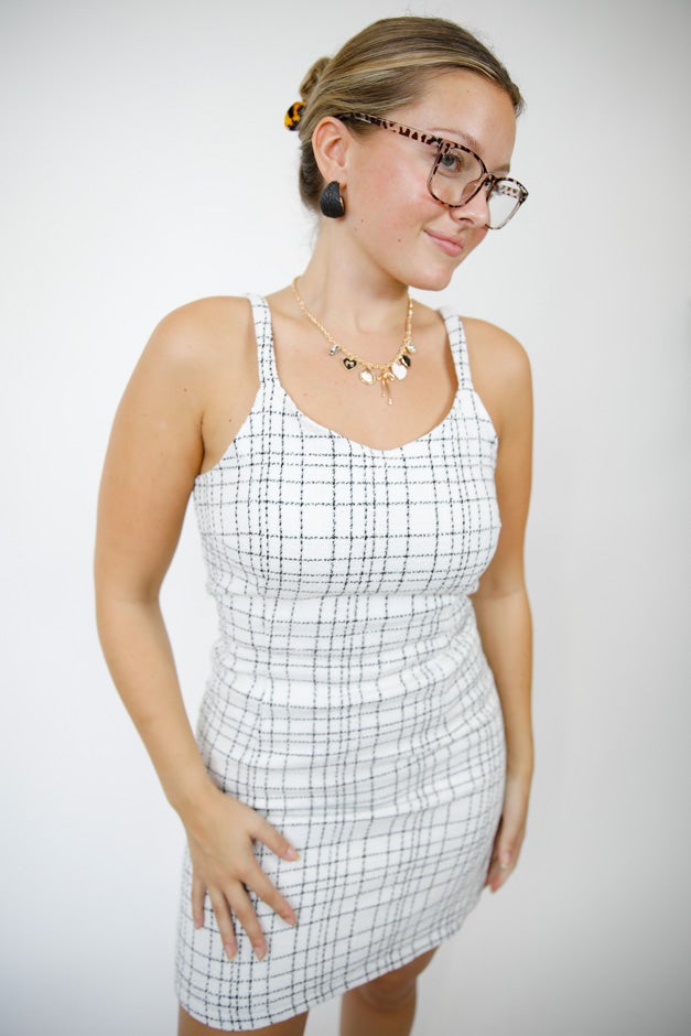 Checkmate Chic Mini Dress *Final Sale*