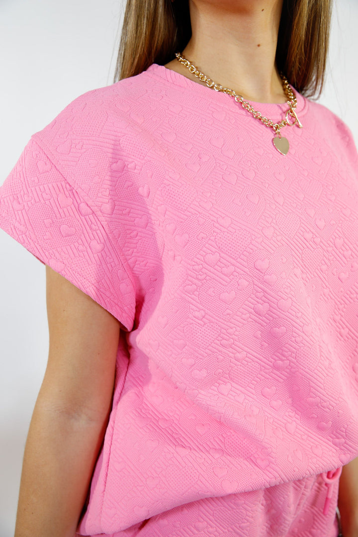 Sweetheart Textured Knit Top