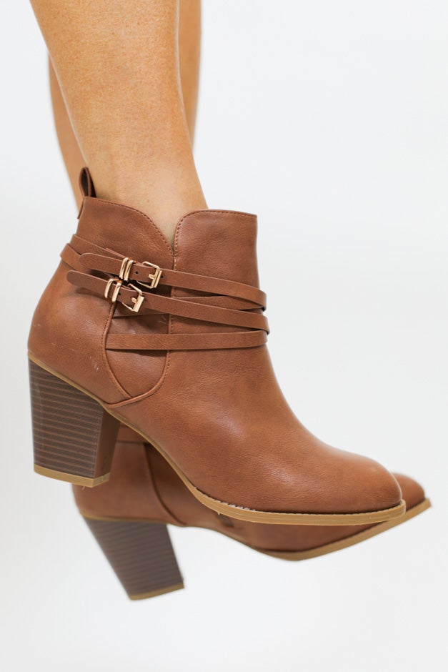 Buckle Up Booties with Side Zipper & Double Buckle Detail *Final Sale*