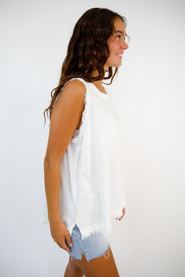 Boardwalk Breeze Button-Back Tank