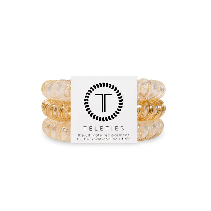 TELETIES Large Hair Ties - Strong, Stylish, and No-Rip Hair Accessories (3-Pack)