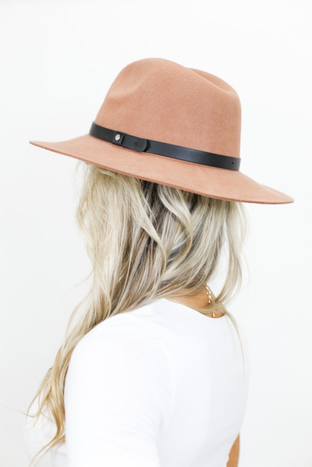 Wool Panama Hat - Modern Black Band