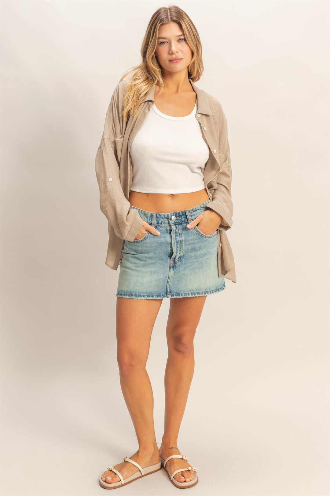 Taupe Everyday Top