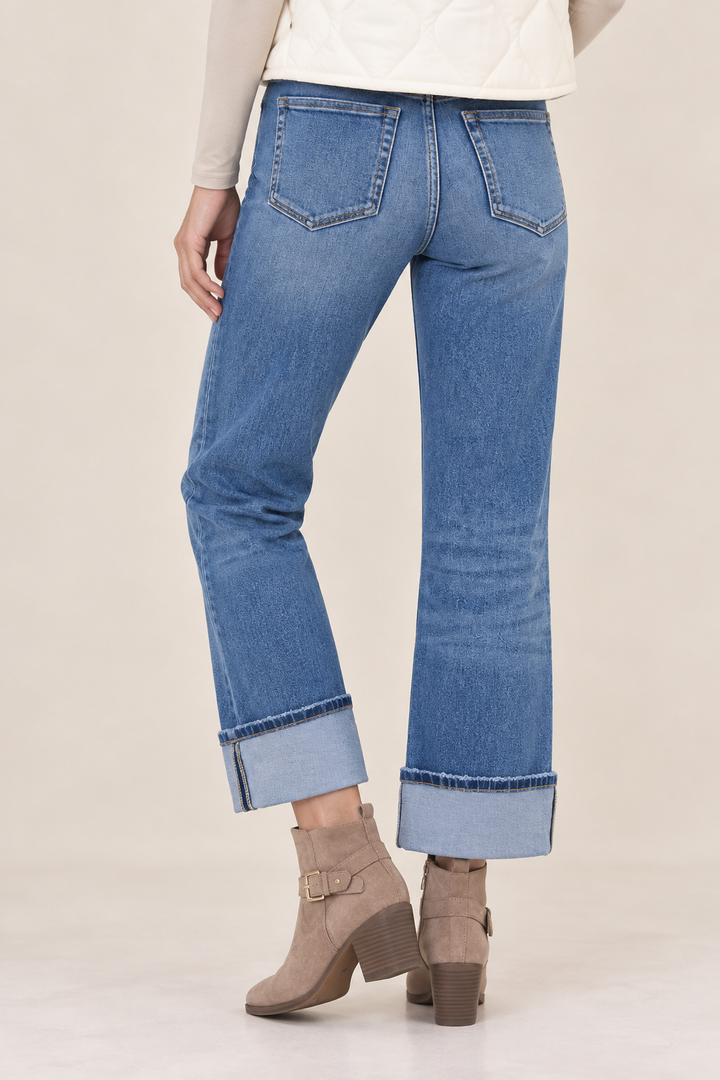 Cuffed & Confident Straight Jeans