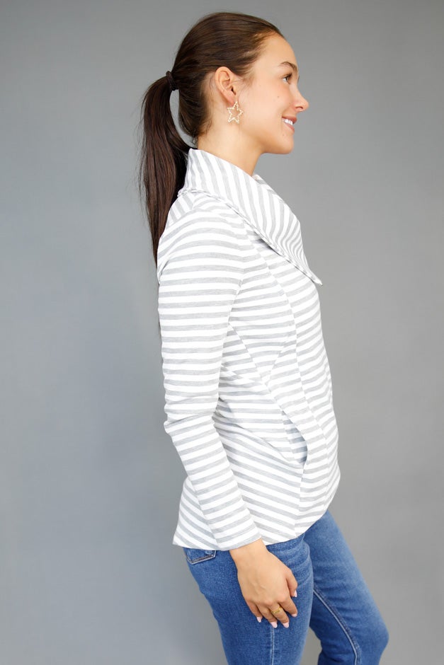 Harbor Stripe Moto Jacket