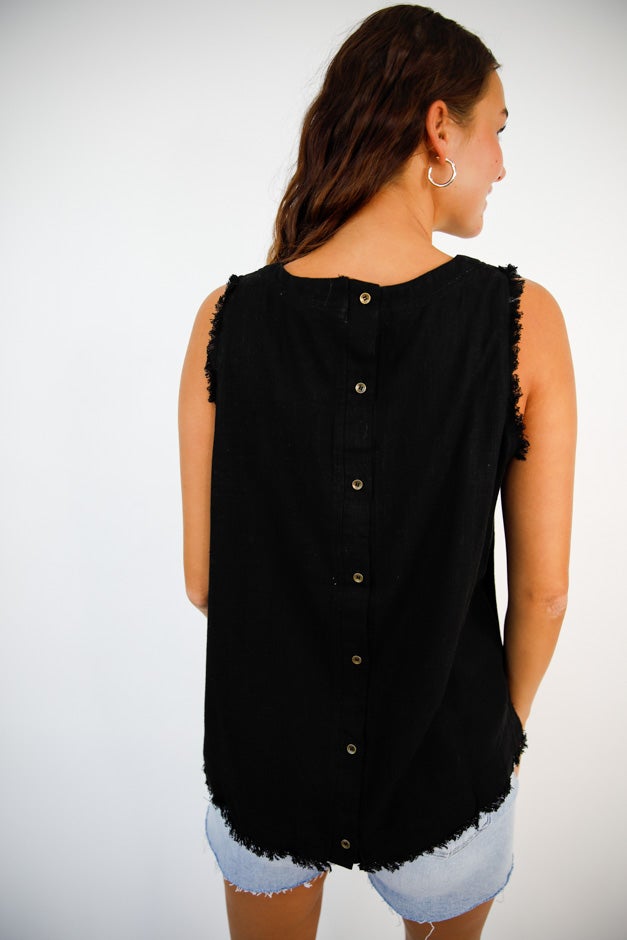 Boardwalk Breeze Button-Back Tank